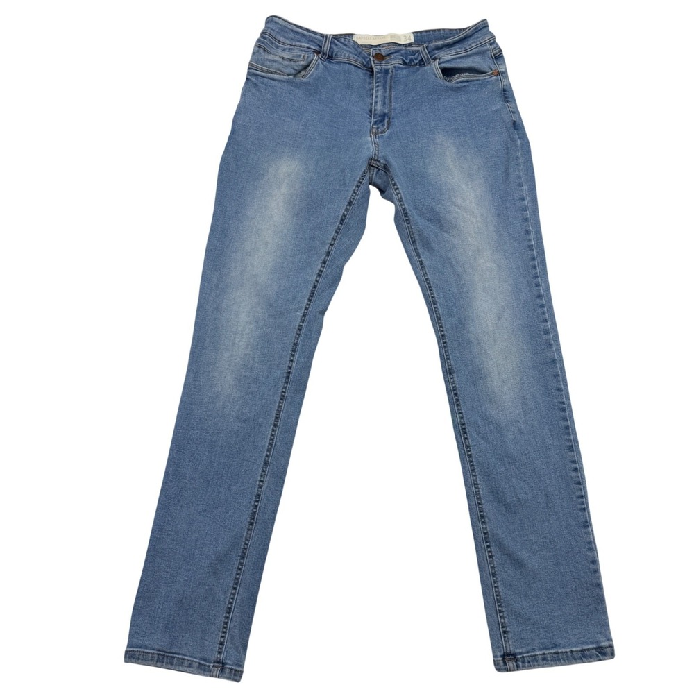 Barbell Apparel Jeans Mens 34x32 Blue Light Wash Athletic Fit Stretch Denim Gym